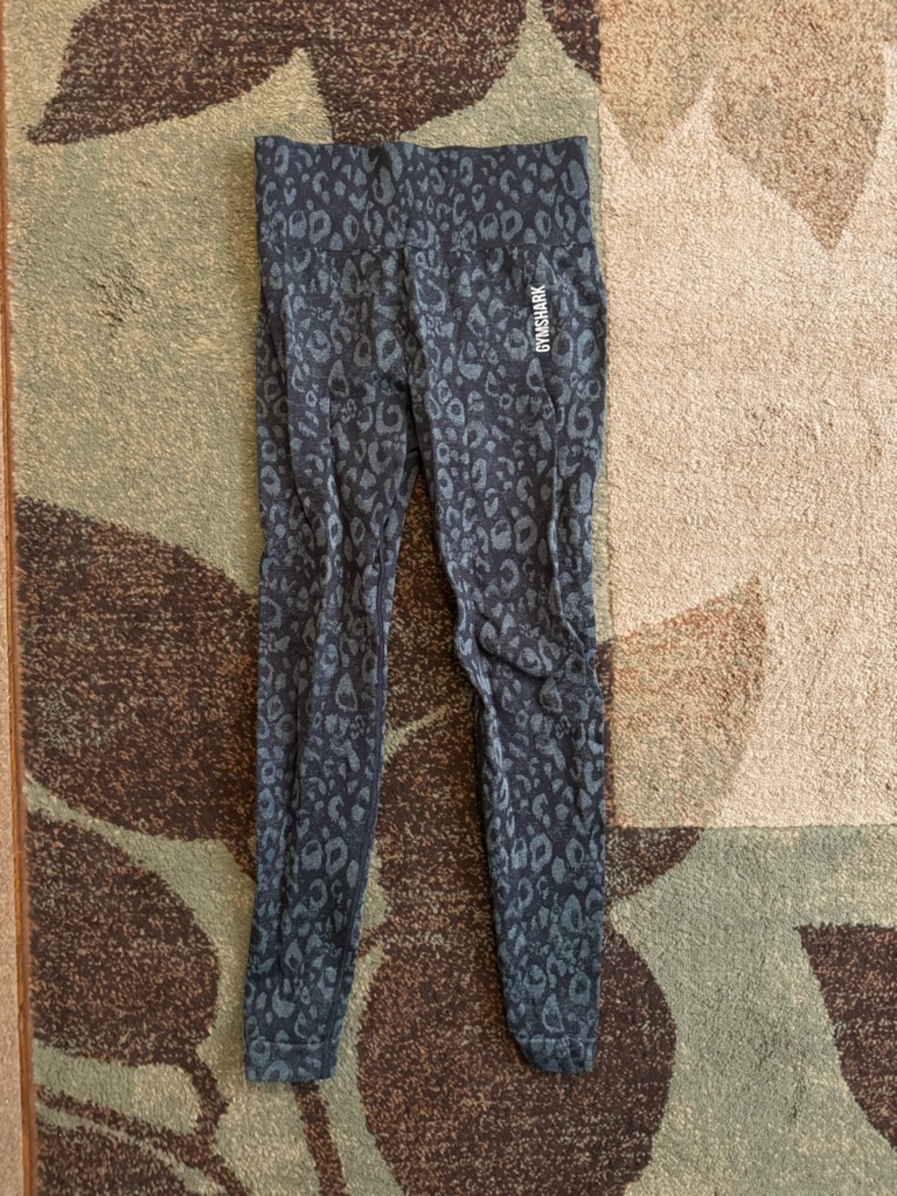 Gymshark High-waisted Dark Gray Leopard-Print High Waist Leggings